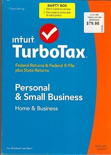 Intuit Turbotax Personal & Small Business 2014, Home and Business, Federal Returns & Federal E-File plus State Returns