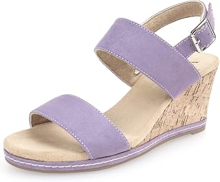 VJH confort Women's Wedge Sandals Buckle Straps Cork Platform Comfort Slingback Dress Open Toe Sandals
