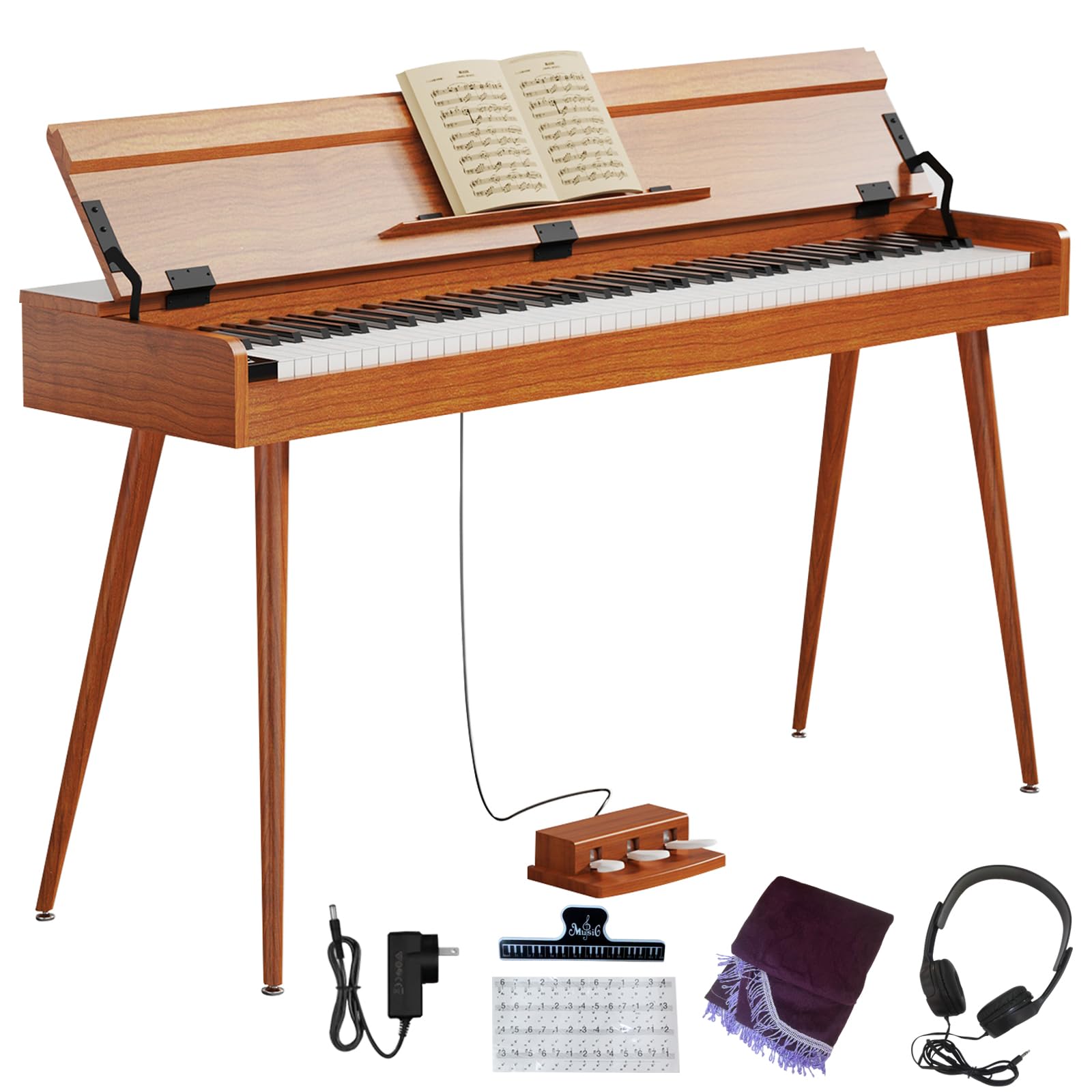 KUMENG Digital Piano 88 Key Weighted Keyboard Full-Size Desk Electric Piano | Pr