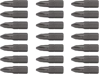 Edward Tools PH2 Screwdriver Bits, 20-2.5cm Phillips Screw Tips, Heavy Duty Steel, Easy Access Storage Box