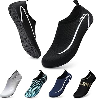 WateLves Water Shoes, Bathing Shoes, Women's and Men's Aqua Shoes, Beach Shoes, Quick-Drying, Slip-on, Breathable Surf Shoes, Unisex Swimming Shoes, 34-47 EU
