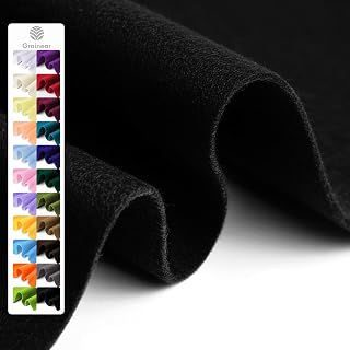 Black Soft Felt Sheet, 18" x 36", 1.6mm Thick Acrylic Felt Fabric | Premium Craft Felt for Sewing, DIY Projects, Embroidery, Decorations, Art, and School Projects