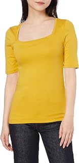 Amazon Essentials Women's Square Neck Slim Fit Half Sleeve Tee