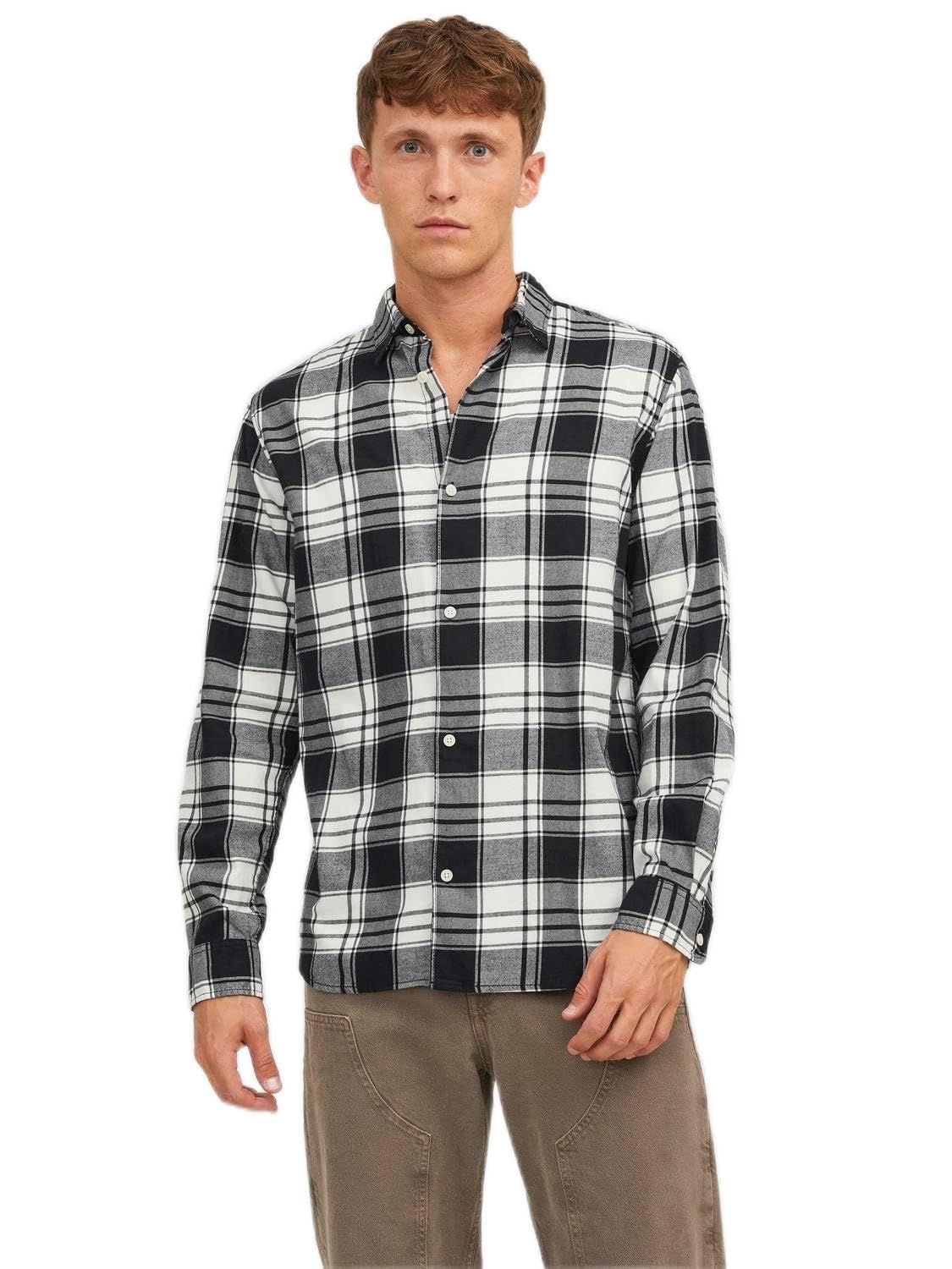 JACK & JONES Jorjoshua Check Shirt Ls Men's Leisure Shirt