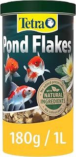 Tetra Pond Flakes, Complete Fish Food for Small and Young Pond Fish, 1 Litre