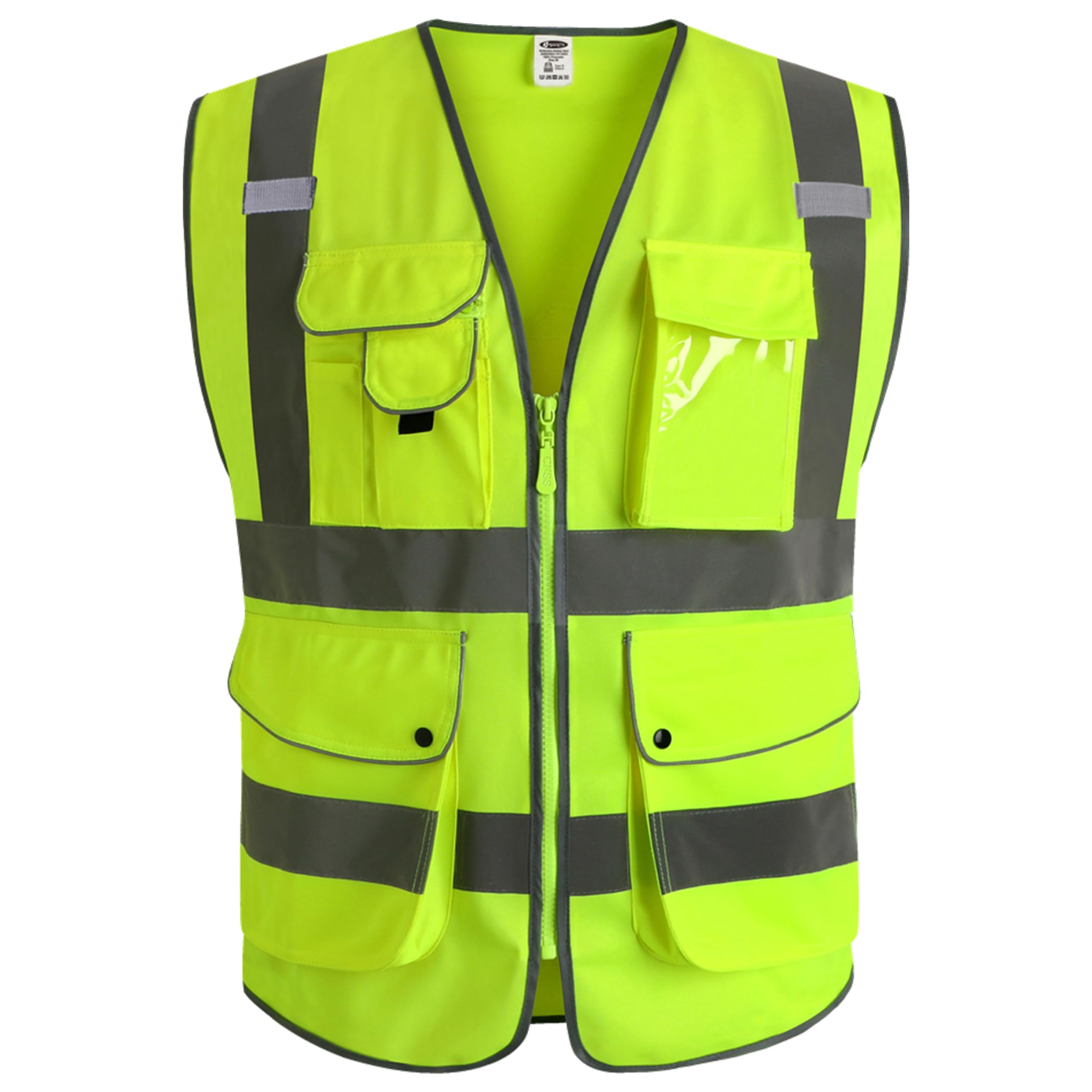 JKSafety Safety Vest for Men Women Reflective Hi Vis JK150 Yellow L | ANSI Class