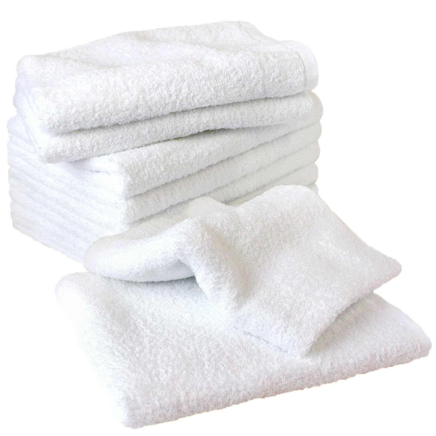White Towel Commercial Category Face Towel 260 momme 10 Pieces Set White Made in
