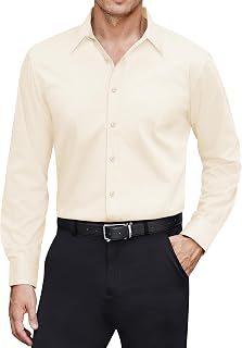 J.VER Mens Long Sleeve Stretch Regular Fit Casual Formal Shirts