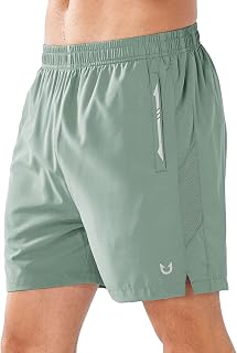 NORTHYARD 5" Athletic Running Shorts Workout Gym Tennis Quick Dry Active Workout Shorts with Zipper Pockets