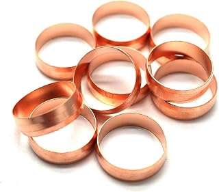 fiXte® Copper Compression Olives, 15mm, Pack of 10 | WRAS Approved Compression Fittings Copper Pipe