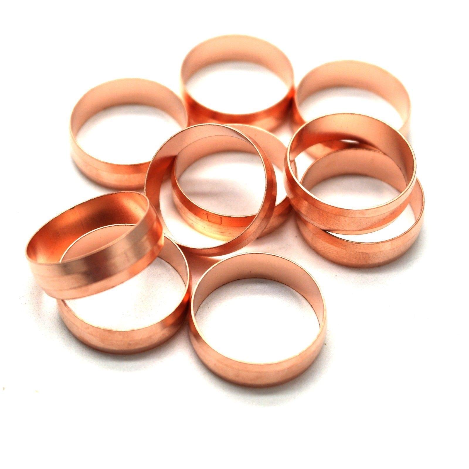 fiXte® Copper Compression Olives, 15mm, Pack of 10 | WRAS Approved Compression F