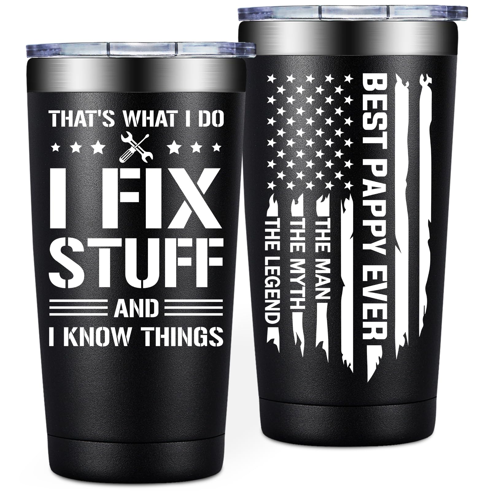Fufendio Pappy Gifts - 20oz Best Pappy Ever Tumbler Cup