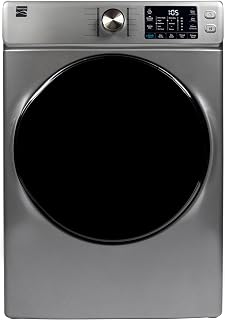 Kenmore 8.0 cu. ft. Front Load Gas Dryer - Metallic Silver | Wrinkle Guard & Accela Steam to Reduce Wrinkles, Static & Odors - Smart Sensor Drying - Touch Controls