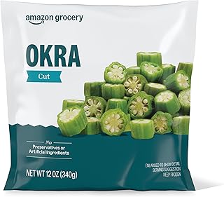 Amazon Grocery, Cut Okra, 12 Oz, Frozen