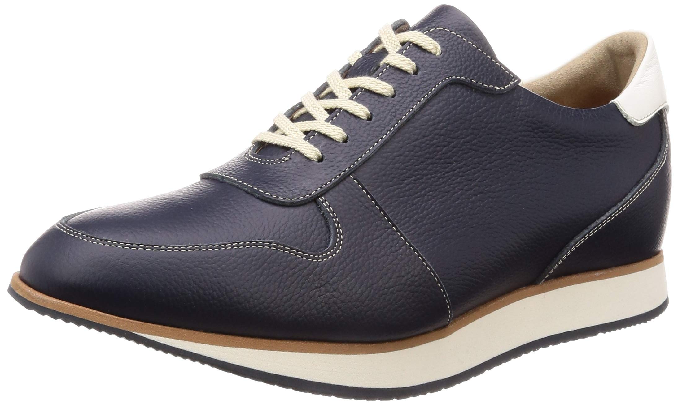 Kitajima 801 3E Men's Secret Sneakers, Genuine Leather, Casual Shoes, 2.0 inches