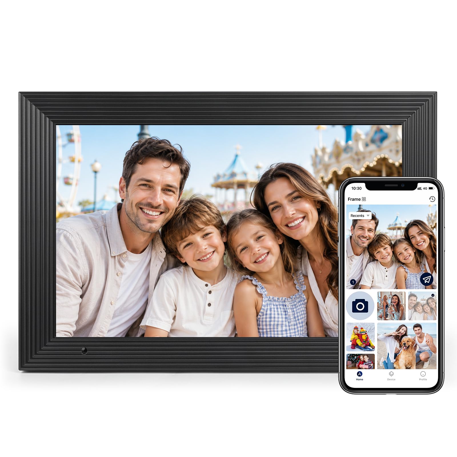 AEEZO Digital Picture Frame, 10.1'' WiFi Electronic Photo Frames with 32GB Memor