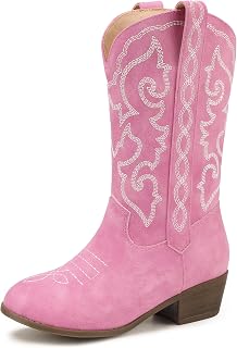 Hehainom Cowgirl Boots for Girls Kids Western Riding Boot