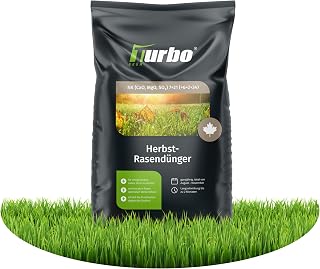 turbogrün® Autumn Lawn Fertiliser 5 kg, Autumn Grass Fertiliser with Potassium | Staubarmes Granulat für den Herbst - stärkt den Rasen vor dem Winter, verdrängt Moos und ist für Streuwagen geeignet