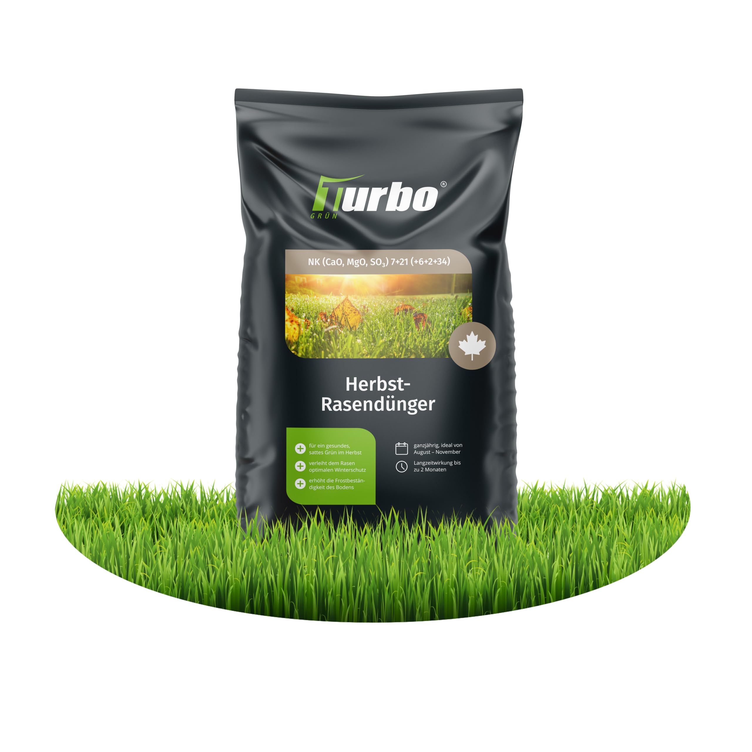 turbogrün® Autumn Lawn Fertiliser 5 kg, Autumn Grass Fertiliser with Potassium |