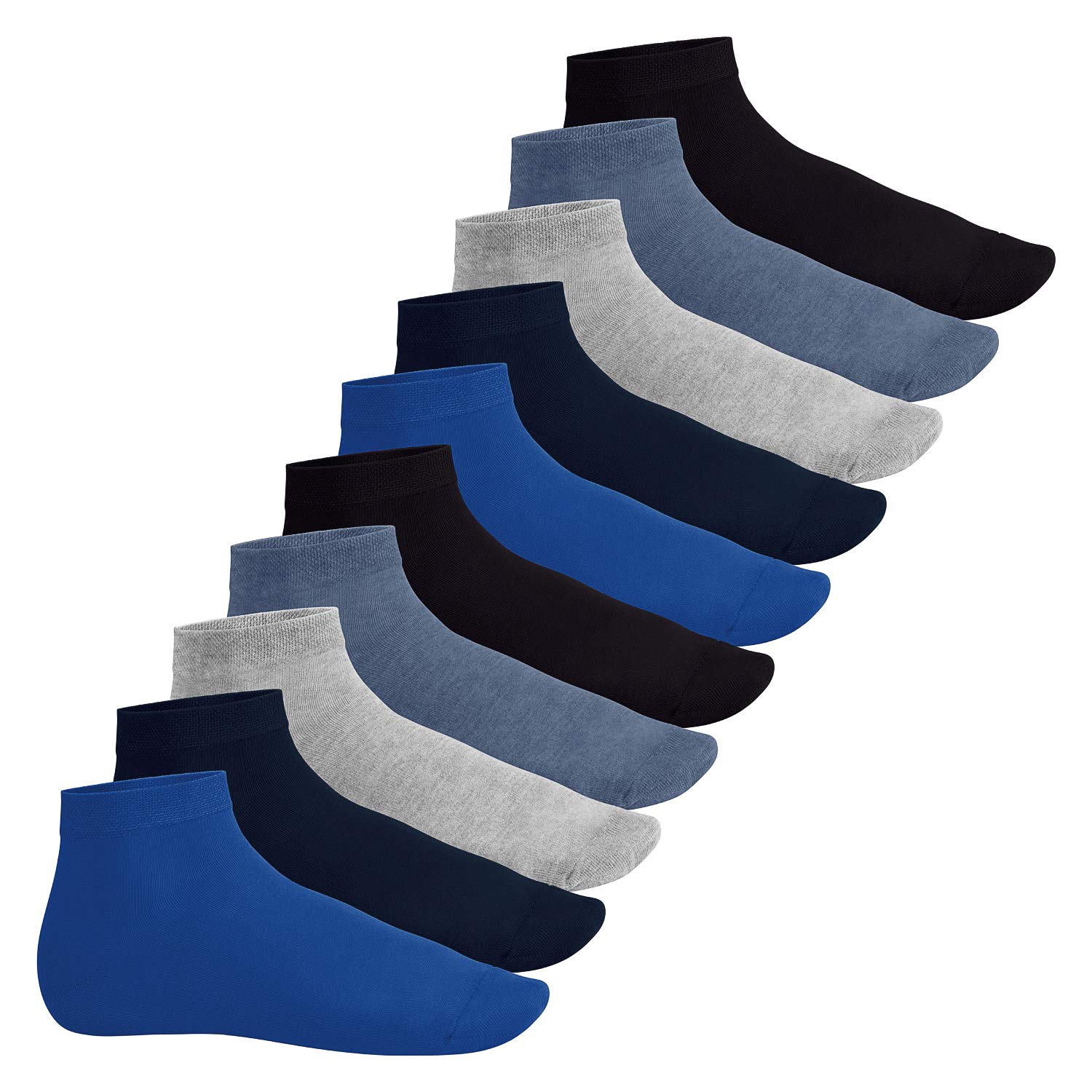 Footstar EVERYDAY! 10 Paar Damen Herren Quarter Socken Kurzsocken Kurze Baumwoll