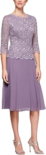 Alex Evenings Long Cold Shoulder Dress (Petite And Regular Sizes) Dress for Mother of the Bride Woman