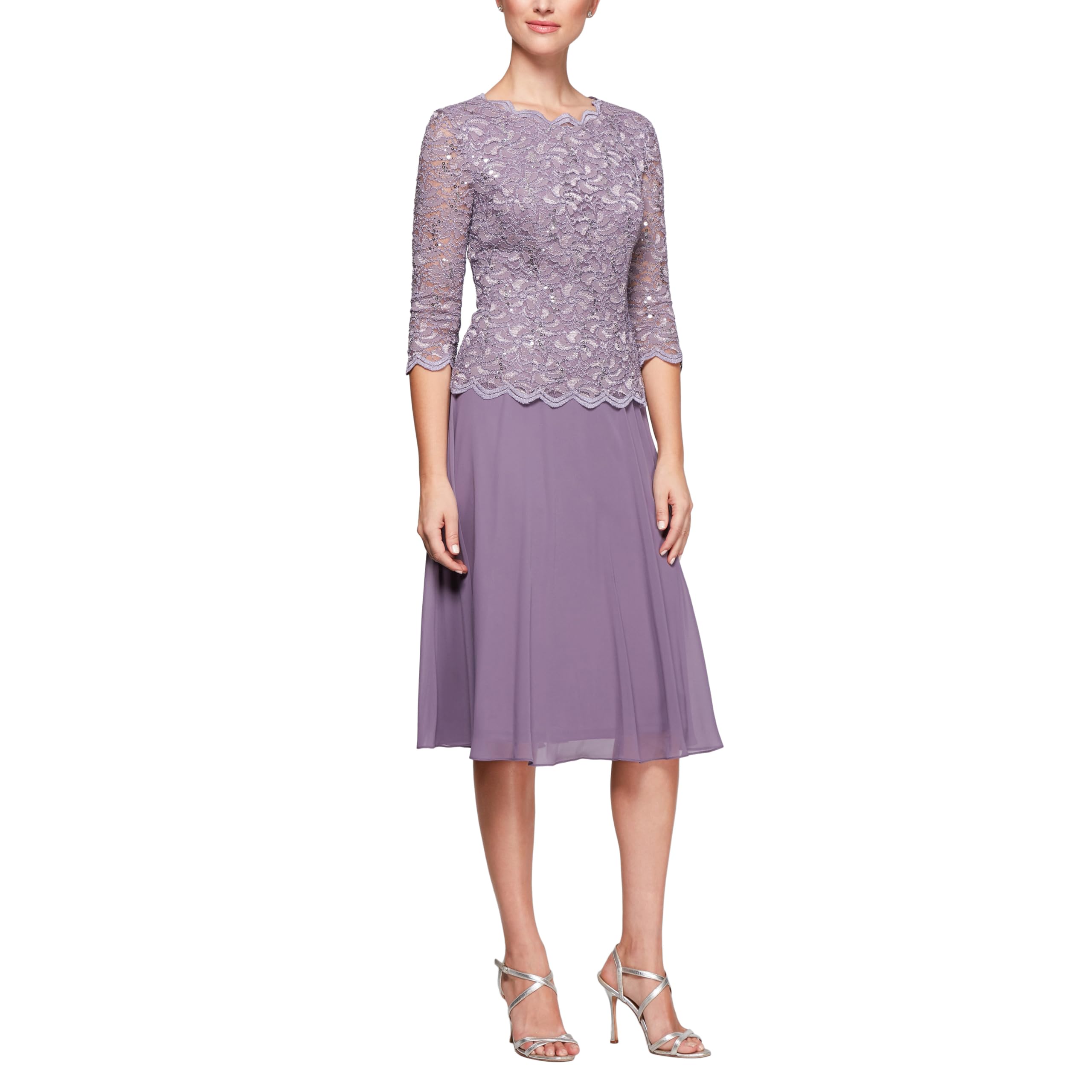 Alex Evenings Long Cold Shoulder Dress (Petite And Regular Sizes) Dress for Moth