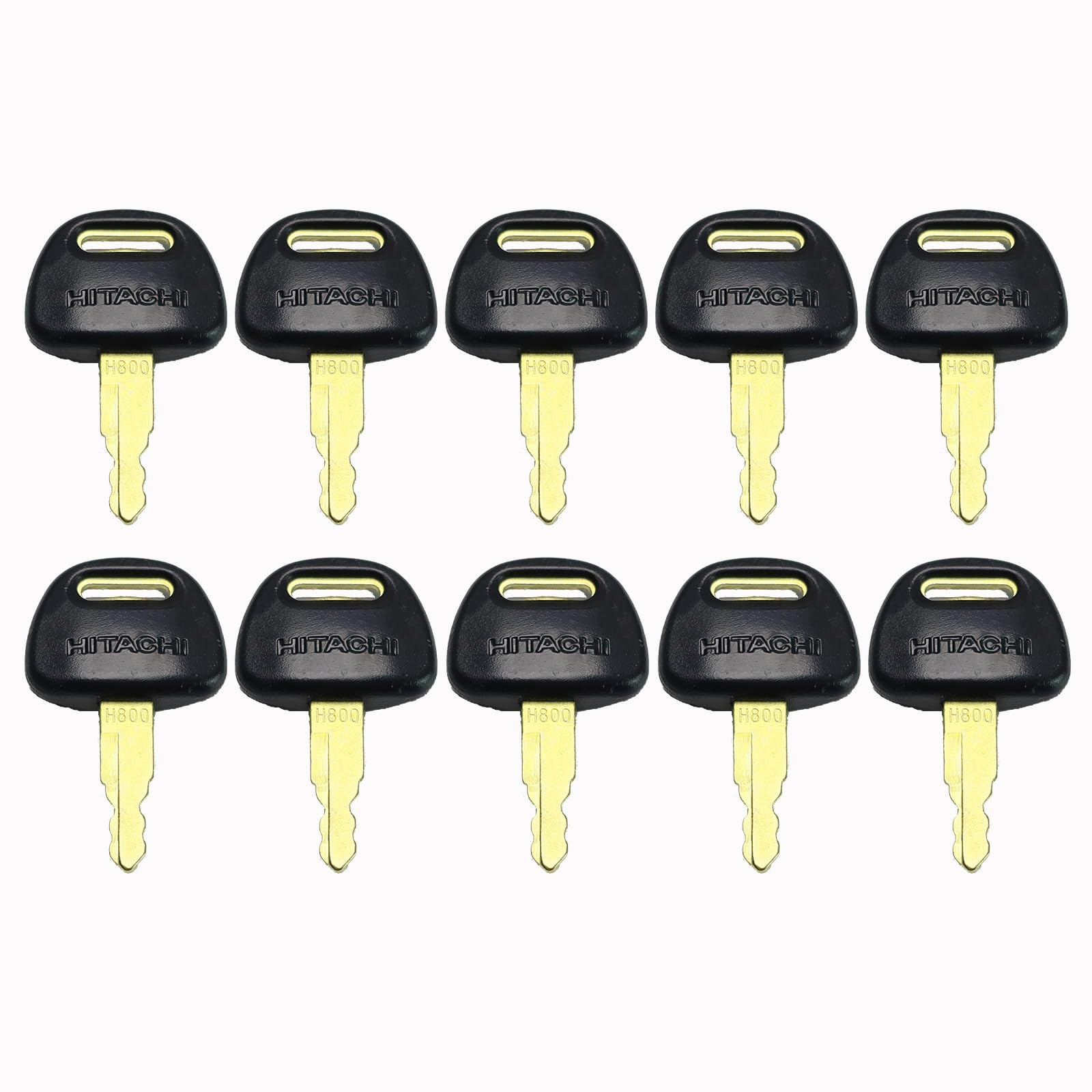 Newyuan 10pcs Hitachi H800 Excavator Ignition Key | Compatible with John Deere F