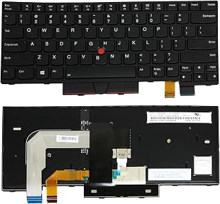 Gintai Backlit Keyboard US for Lenovo IBM ThinkPad T470 20HD 20HE 20JM 20JN | T480 20L5 20L6，A475 20KL 20KM，A485 20MU 20MV 01AX569 01AX528 01AX487 Clavier rétroéclairé