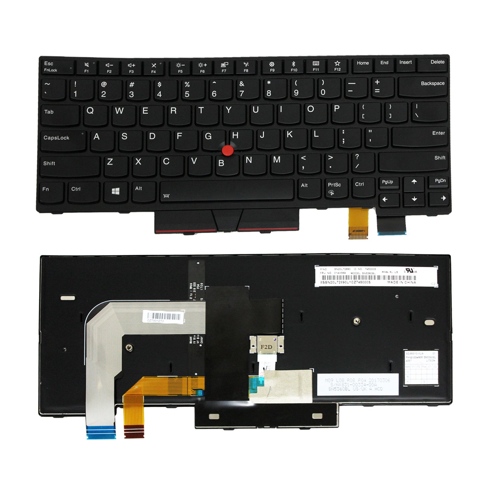Gintai Backlit Keyboard US for Lenovo IBM ThinkPad T470 20HD 20HE 20JM 20JN | T4