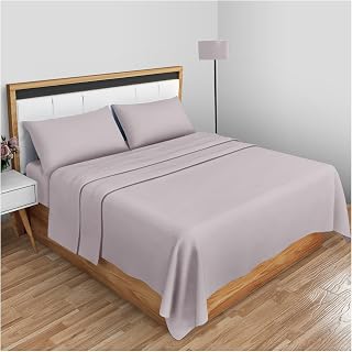 GC GAVENO CAVAILIA Super Soft Plain Dyed Diamond Flat Sheet [ King - Grey ]