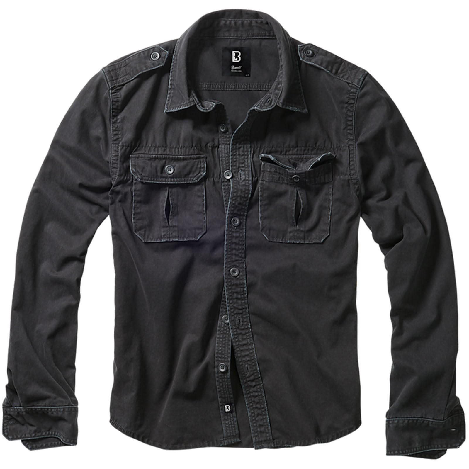 Brandit Individual WEAR Men's Rugged Cotton Breathable Casual Button Down Long S
