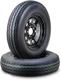Free Country Trailer Tire Wheel ST205/75D15 6PR 101L 5X5 Black Mod Rim Pk2 | 5 Lug on 5" PCD Rim Assembly Load Range C speed index L 75mph