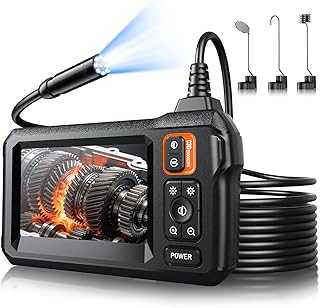 Endoscope Camera with Light, 1920P HD Borescope Tools(16.5FT) | Snake Camera with 8 LED Lights, IP67 Waterproof Inspection Camera, 4.3" IPS Screen, No App,for auto repair,Walls,Pipes&Sewers