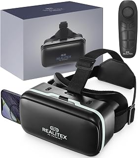 3D VR Headset for Kids + Android Remote - for iPhone & Android Phones | with 3D VR Videos & Apps Links | Virtual Reality Goggles Set for Beginners