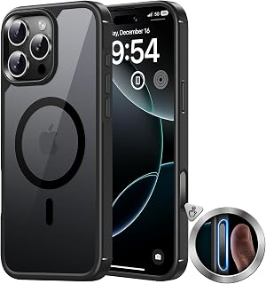 TAURI Magnetic Cover for iPhone 16 Pro with Camera Control Capture Button, MagSafe Compatible [Military Grade Protection] Slim Case 6.3" - Black