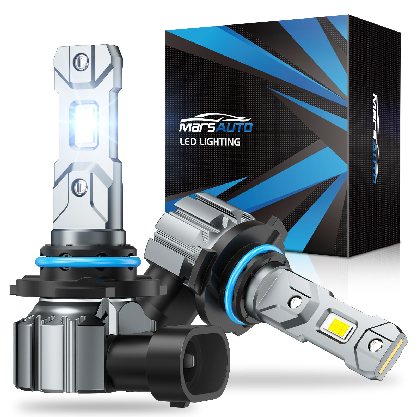 Marsauto M1S 9005 90000LM Fanless LED Bulbs 6000K Cool White, 2-pack | 1:1 halog