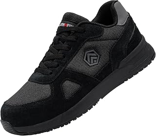 LARNMERN Pro - Safety Shoes for Men, Steel Toe, Non-Slip Protection, Lightweight, Breathable, Work Shoes, Size 36-49 EU