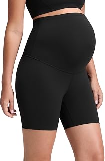 CRZ YOGA Maternity Biker Shorts 4"/6"/8" | Butterluxe, Extremely Soft, Gentle Compression, Yoga, Super High Waist, U-shaped Belly, Pregnancy and Postpartum