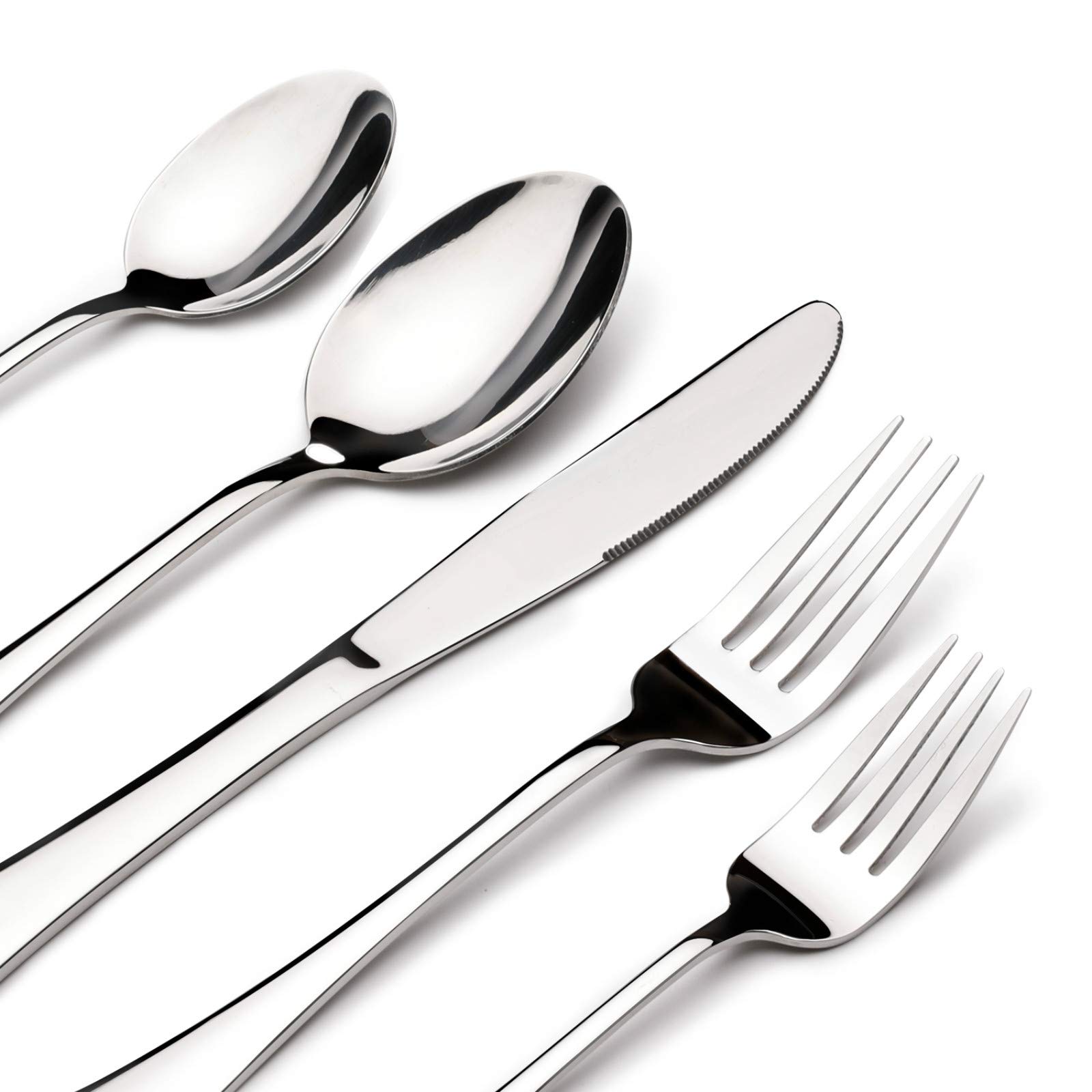 Silverware Set for 8, 40 Piece Stainless Steel Flatware Utensil Cutlery Set | He