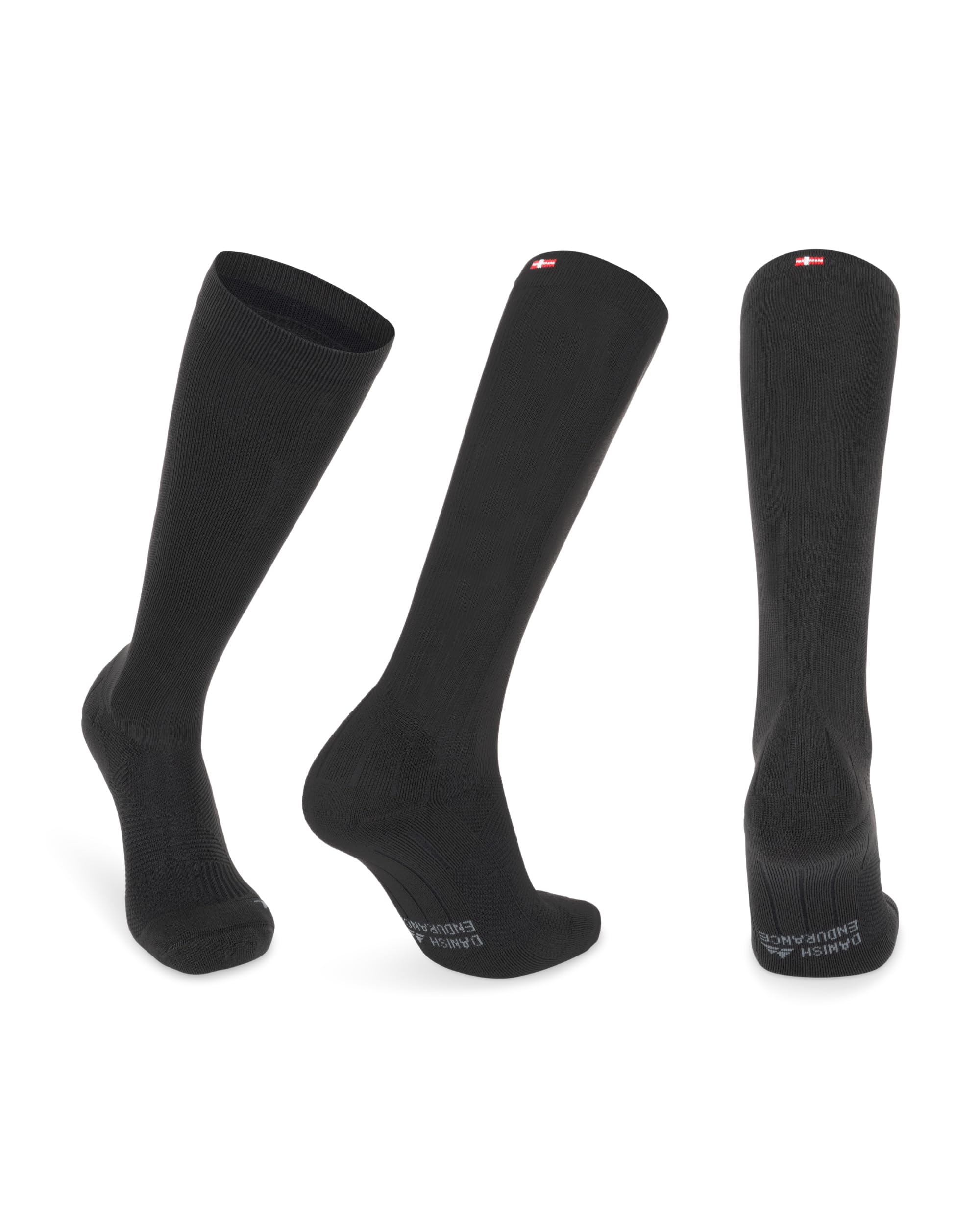 DANISH ENDURANCE Compression Socks, Flight Socks, 21-26 mmHg, 1 & 2-pack