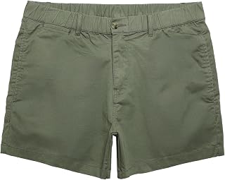 maamgic Men's Shorts Casual 4" Cotton Stretch Classic Fit Khaki Shorts