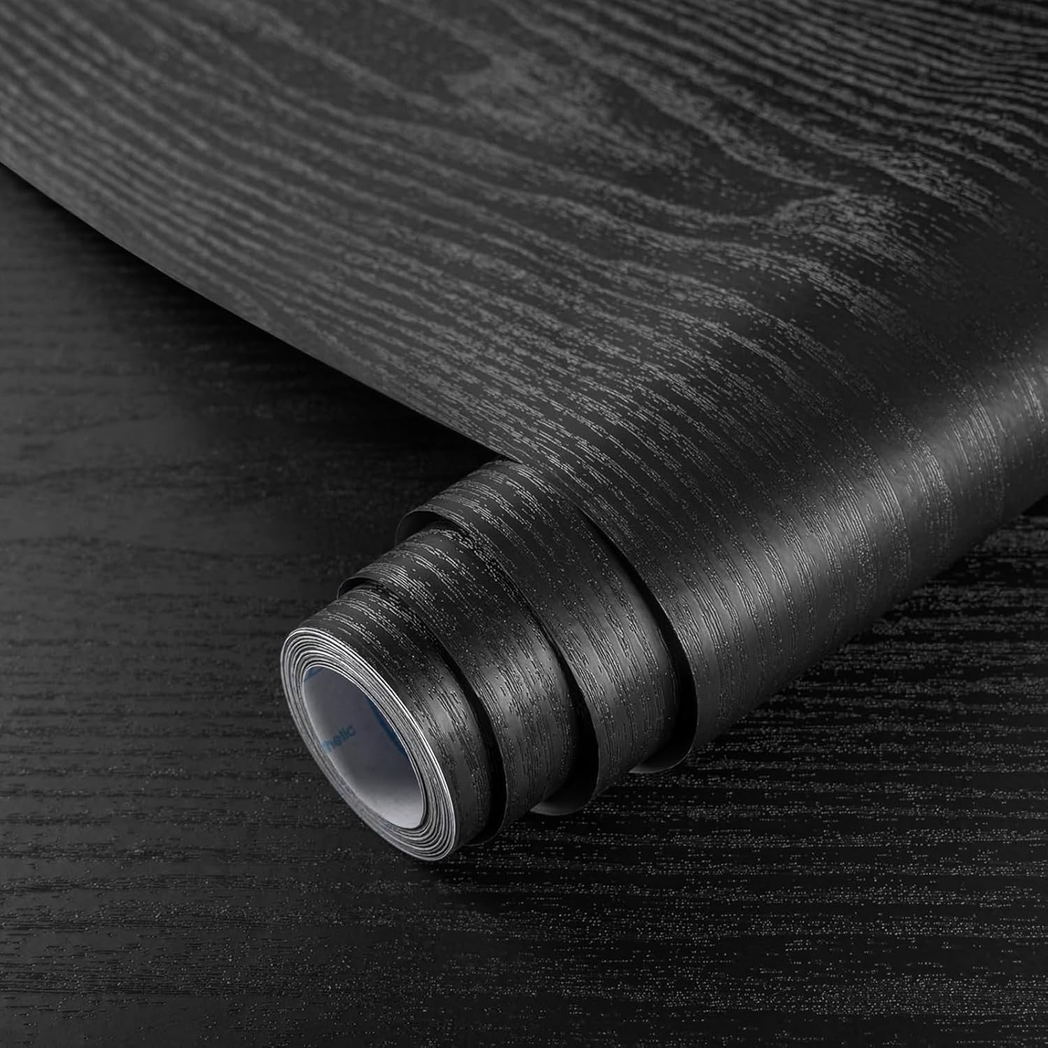 Black Wood Grain Contact Paper - Peel and Stick Self Adhesive Wallpaper | Waterp