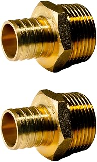 2 Pack XFITTING 1 inch Pex x 1 inch Male NPT Adapter, 1" Pex MNPT