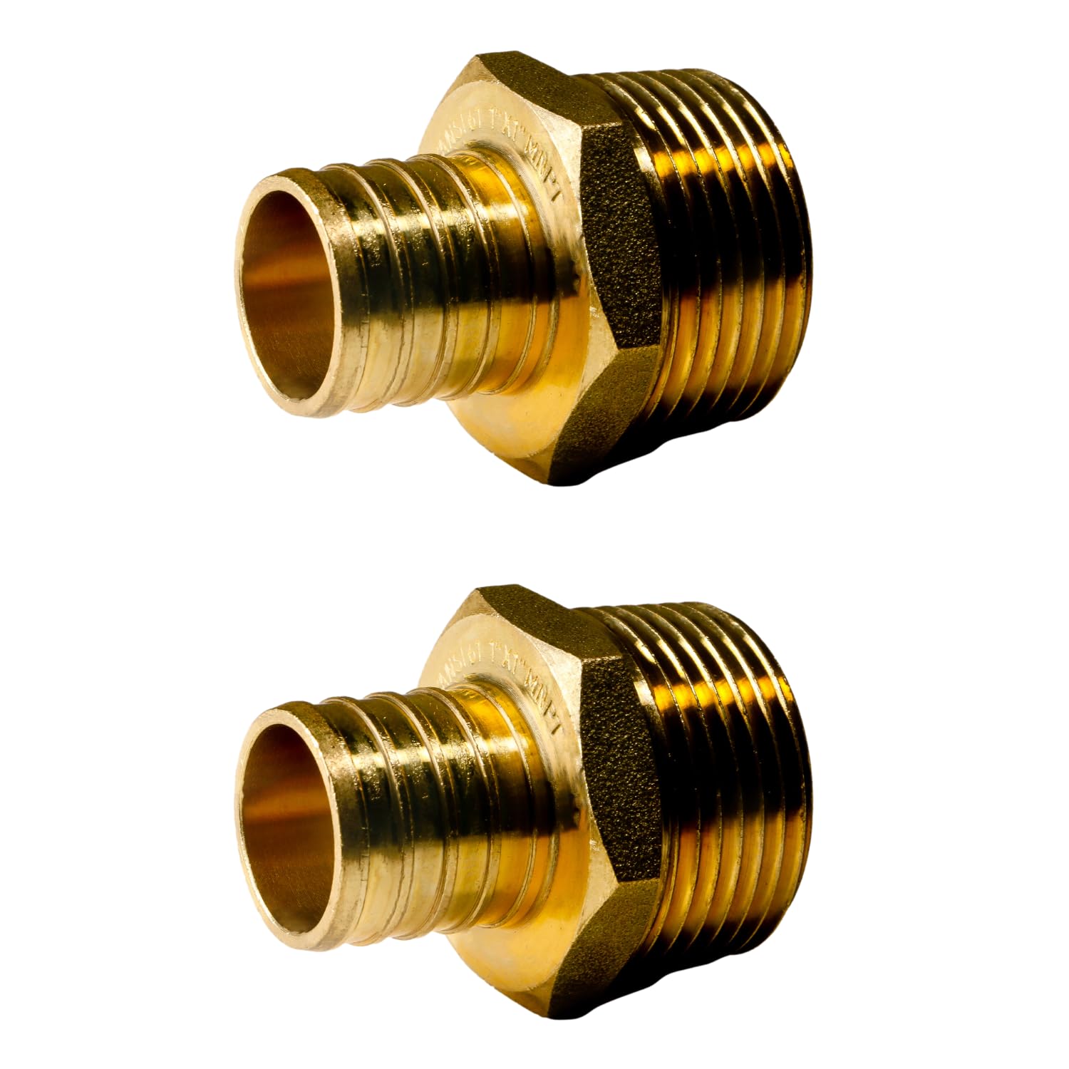 2 Pack XFITTING 1 inch Pex x 1 inch Male NPT Adapter, 1" Pex MNPT