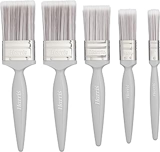 Harris Essentials Walls & Ceilings Paint Brush Set | Pack of 5 | 0.5", 1", 1.5", 2"