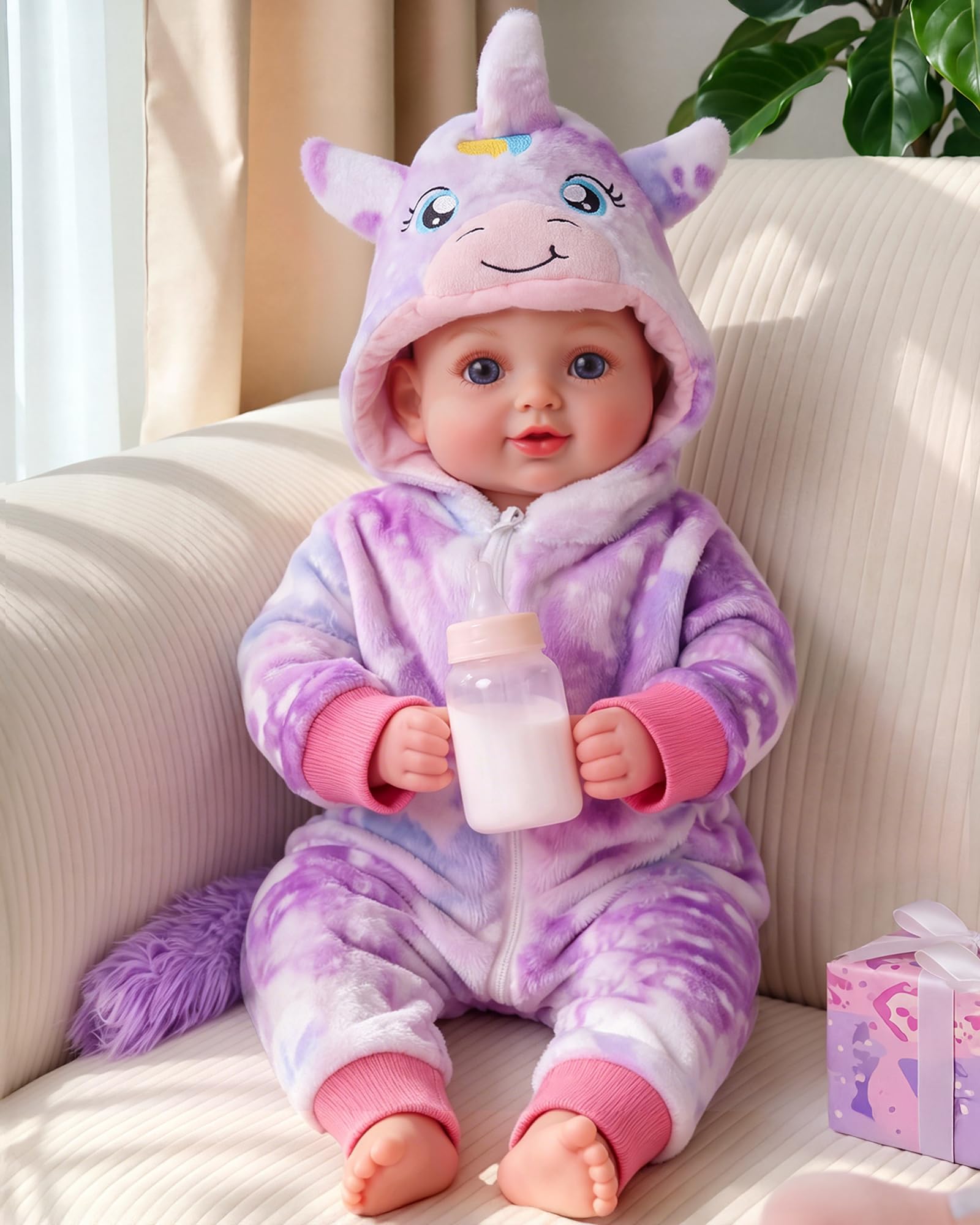 BABESIDE 17 Inch Baby Doll Girl, Cute Soft Cloth Body Realistic Baby Doll | Unic