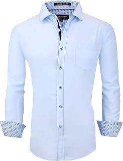 Alex Vando Mens Dress Shirts Wrinkle Free Regular Fit Stretch Rayon Bamboo Button Down Shirt