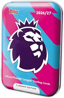 Topps Flagship Premier League 2026/27 Trading Cards - Mega Tin 1 | Each Mega Tin contains 40 cards including 2 On Fire cards plus 2 exclusive Pink Voltage parallels!