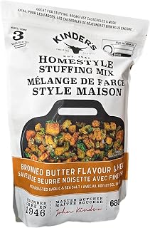 Homestyle Stuffing Mix, Browned Butter Flavour & Herb with Roasted Garlic & Sea Salt, Makes 3 Batches, 680 g Compatible with Kinder's