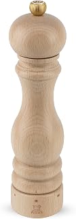 Peugeot Paris Salt Mill, u'Select, Zirlion, 9 in, Natural, PEFC Beech Wood | Adjustable salt grinder for coarse dry and sea salt, 6 preset grind settings, Zirconia mechanism, Made in France, 22 cm